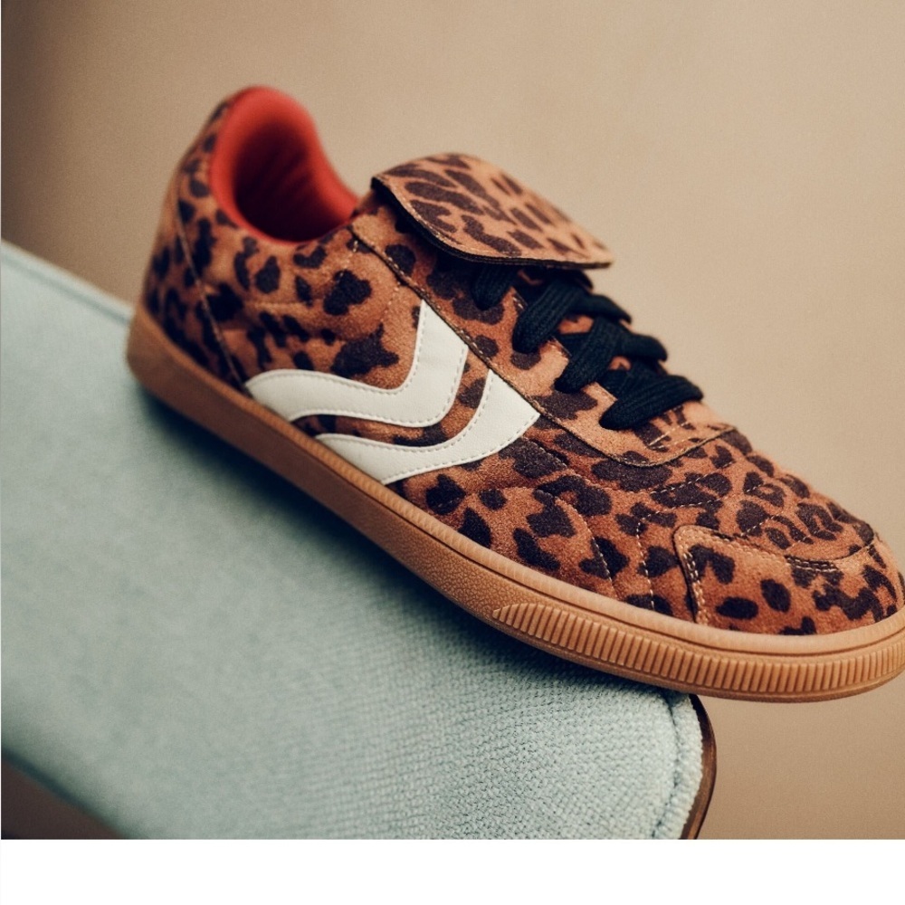 NEW Madden NYC Women's Fold Over Sneaker Leopard Animal Print Shoes